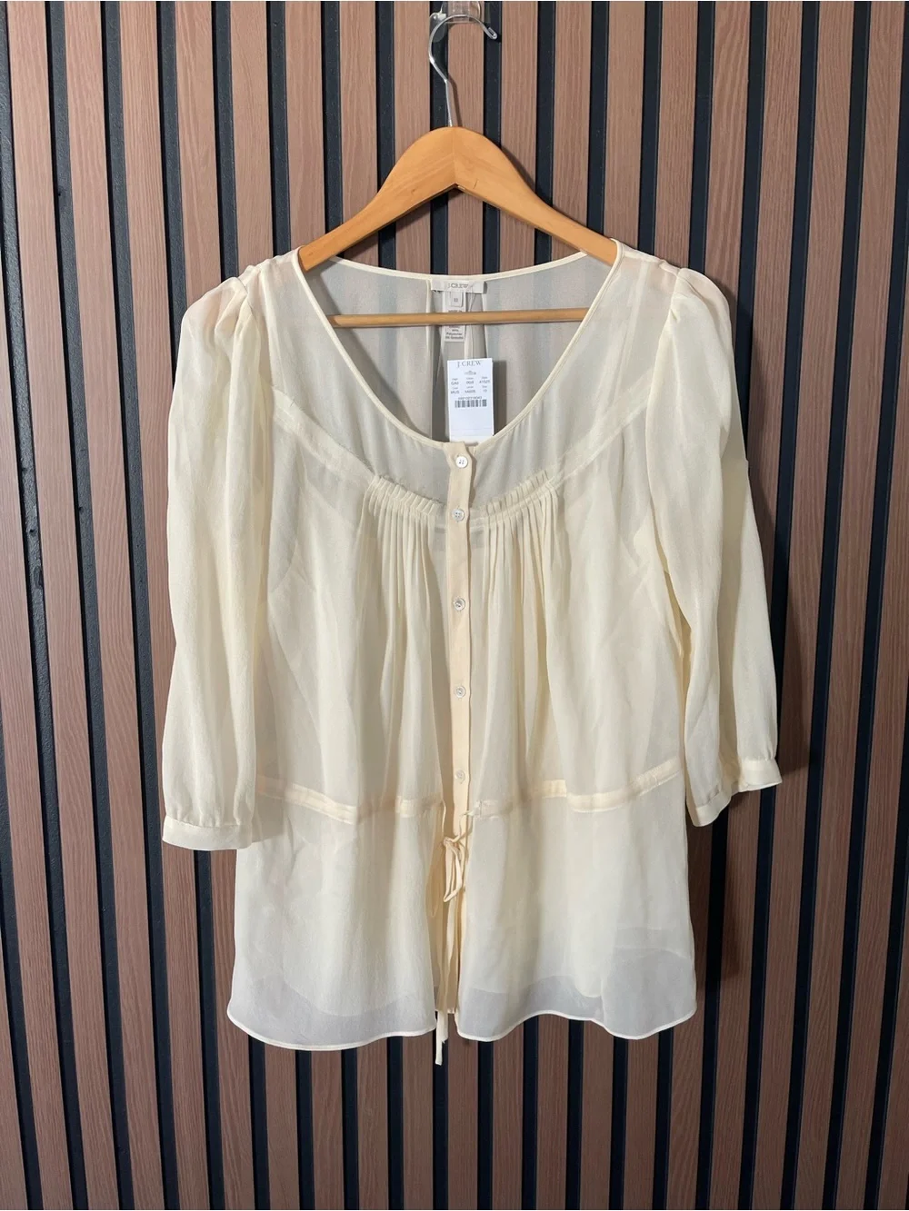 J. Crew Beatrice sheer Blouse